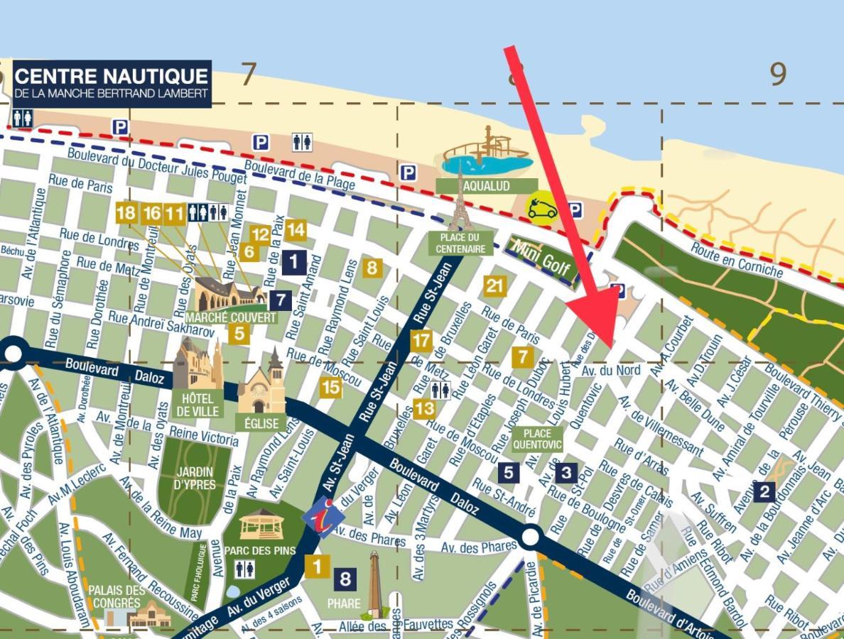 Le Touquet - Superbe Appartement 3 Chambres - Proche Mer & Centre - Wifi Экстерьер фото